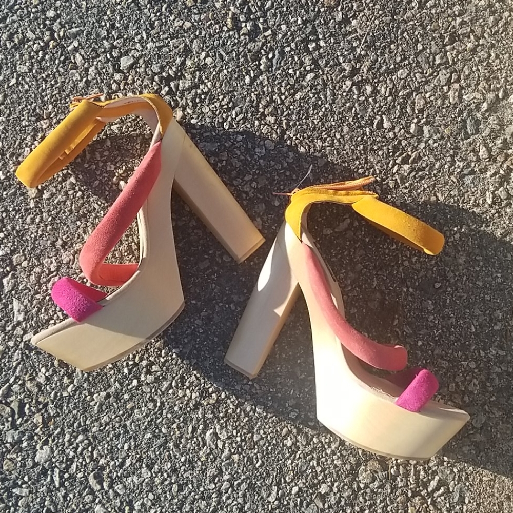 Messeca New York Color Block Platform Heels - image 6